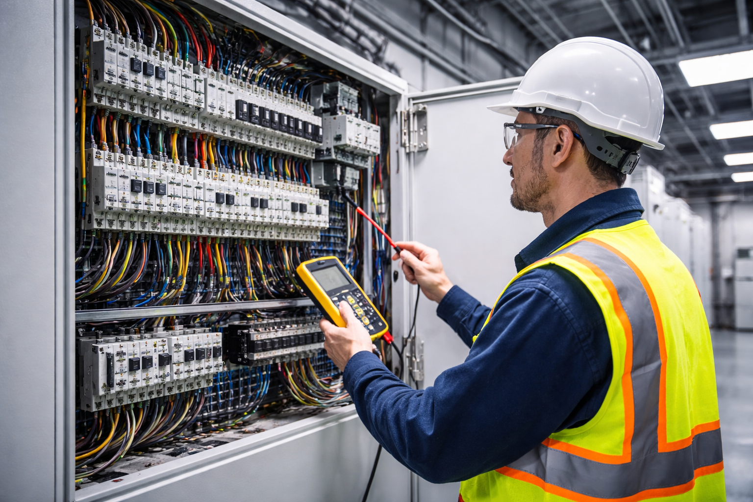 Electrical power system installation for industrial project